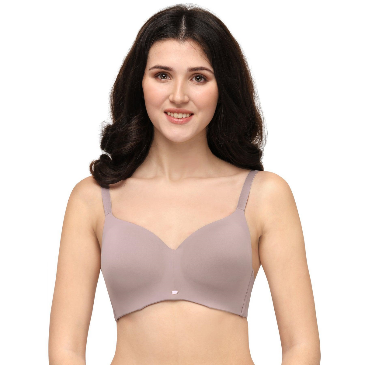 SOIE Women’s Full Coverage Padded Non-Wired Seamless T-Shirt Bra | Ultra Soft Nylon Spandex with Adjustable Straps, Side Support & Smooth Invisible Finish