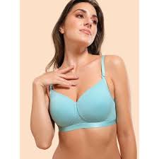 Enamor Women Cotton Innovations Bamboo Bliss,Plunge,Super Soft,Everyday T-Shirt Bra-Naturally Absorbent & Antimicrobial,Padded,Wirefree,High Coverage