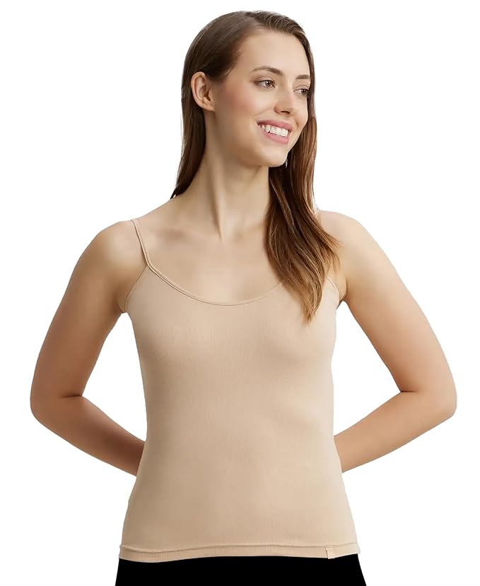 Jockey  Women's Super Combed Cotton Rib Regular Fit Camisole with Adjustable Straps