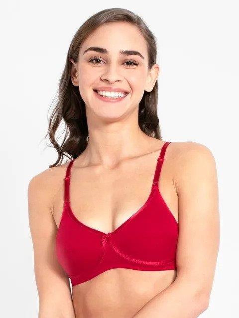 Jockey  Women's Wirefree Non Padded Super Combed Cotton Elastane Stretch Medium Coverage Cross Over Everyday Bra with Adjustable Straps