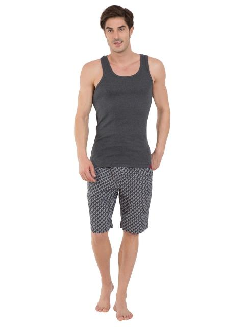 Jockey Men's Super Combed Cotton Rib Slim Fit Racer Back Styling Round Neck Gym Vest