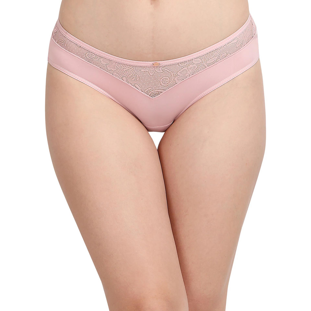 SOIE PANTY MID RISE BRIEF WITH LACE DETSILING PANTY