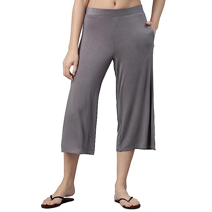 ENAMORE LADIES CAPRI VISCOSE STRETCH JERSEY ZIPPER POCKET CAPRI