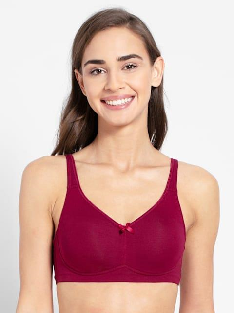 Jockey  Women's Everyday Bra | Wirefree | Non Padded | Full Coverage | Concealed Shaper Panel | Super Combed Cotton Elastane Fabric