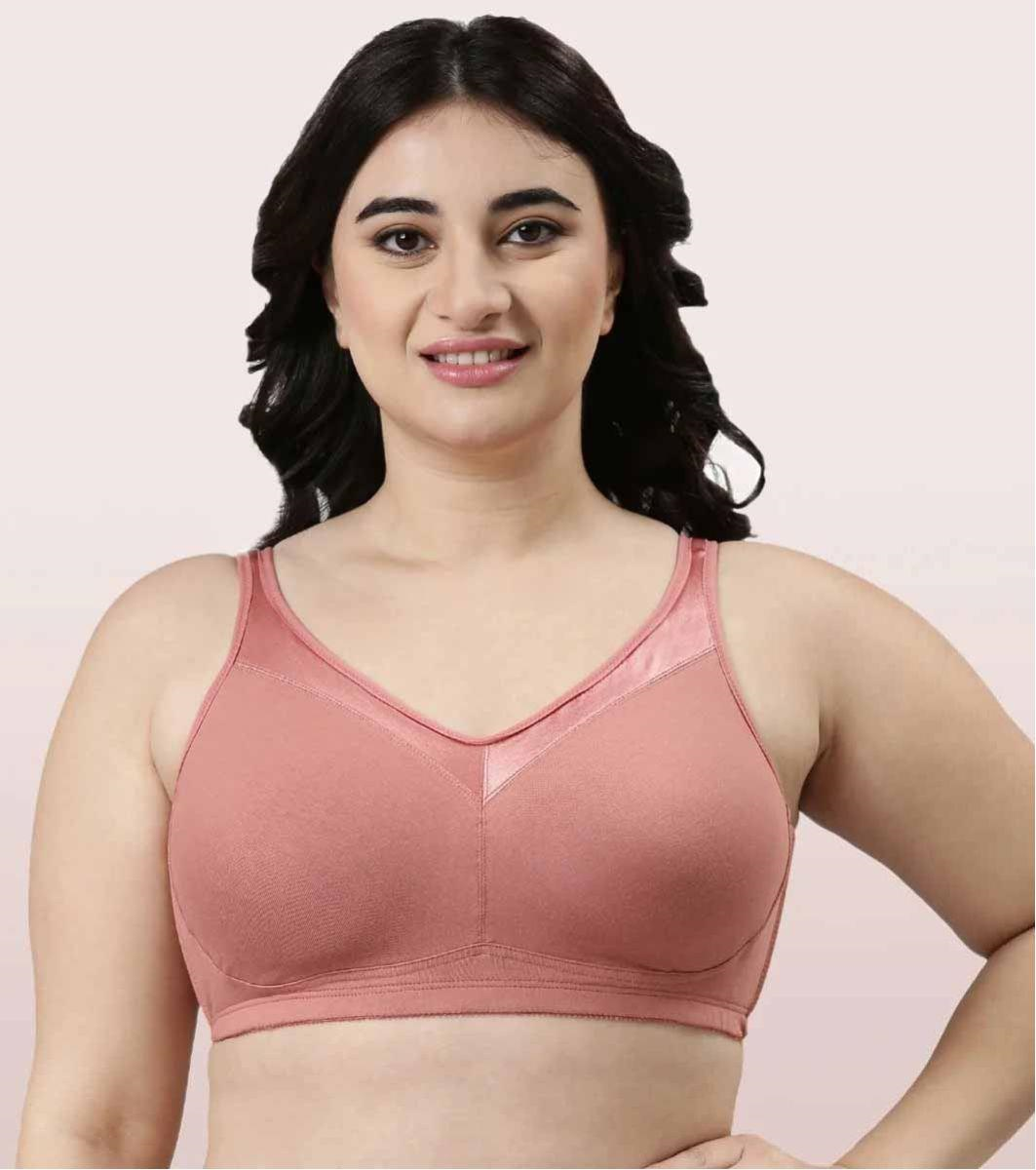 Enamor Full Support Super Lift Women's Cotton Everyday Minimizer Bra - Non Padded, Wirefree, Full Coverage