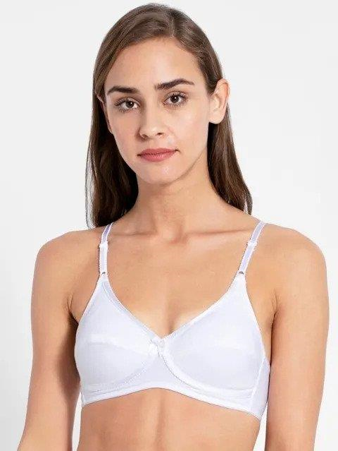 Jockey  Women's Wirefree Non Padded Super Combed Cotton Elastane Stretch Medium Coverage Cross Over Everyday Bra with Adjustable Straps