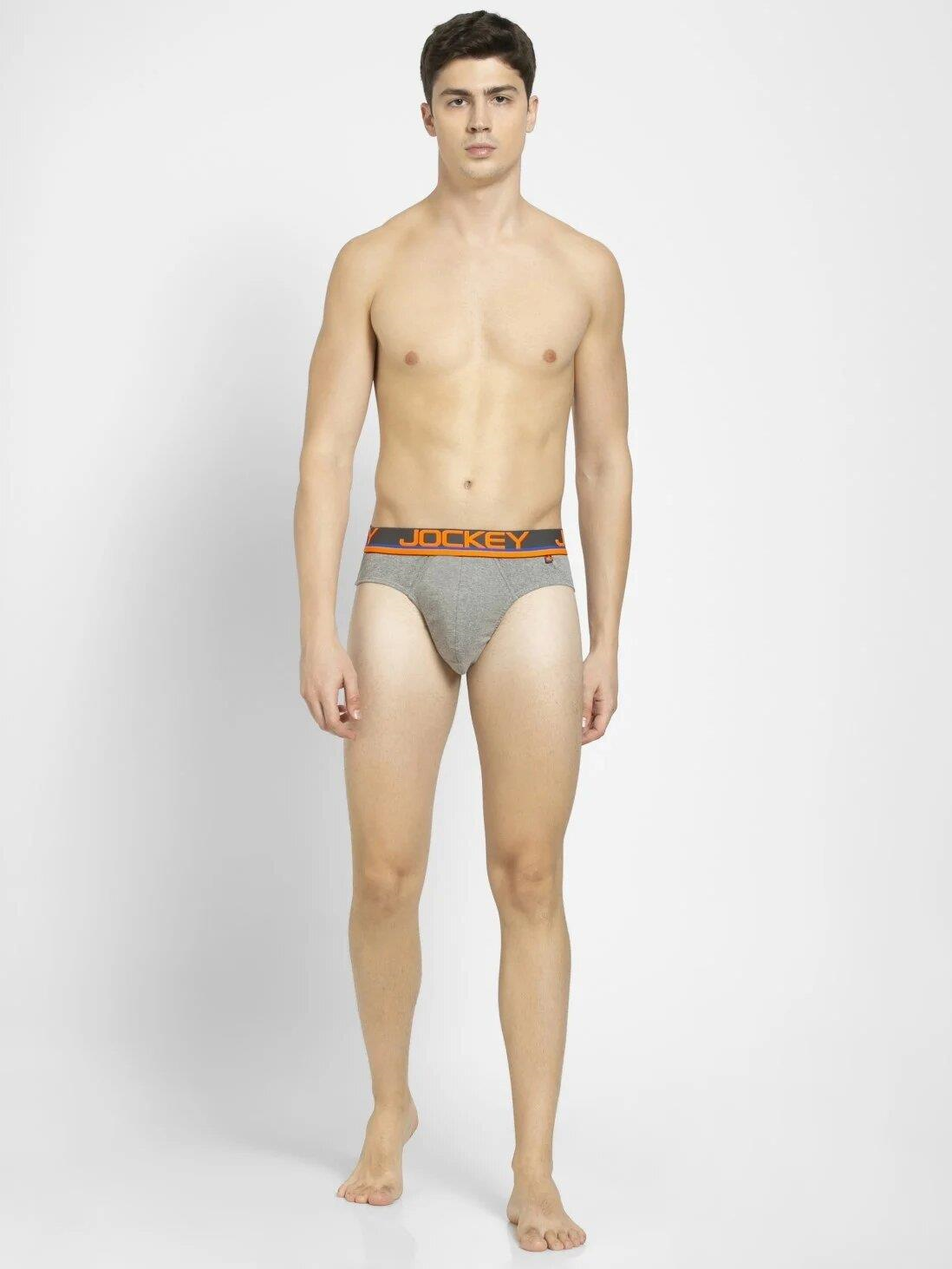 Jockey FP02 Men's Super Combed Cotton Rib Solid Brief with Ultrasoft Waistband
