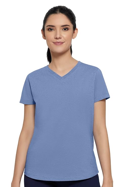AMANTE LADIES T-SHIRT V-NECK SHORT SLEEVEE TEE