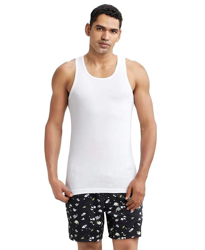 Jockey Men's Super Combed Cotton Round Neck Slim Fit Sleeveless Vest (pack of 2)