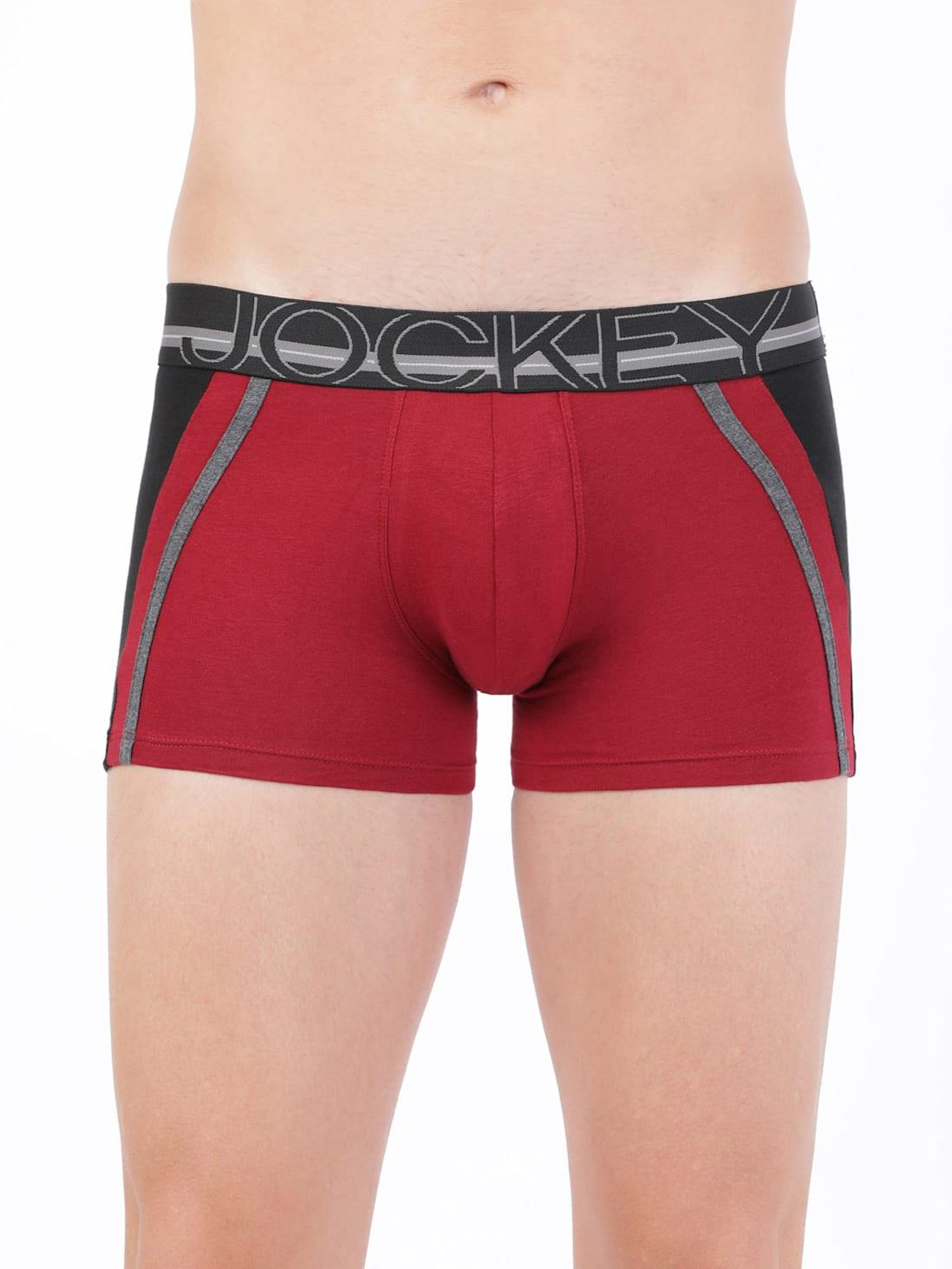 Jockey Men's Super Combed Cotton Elastane Stretch Solid Trunk with Ultrasoft Waistband