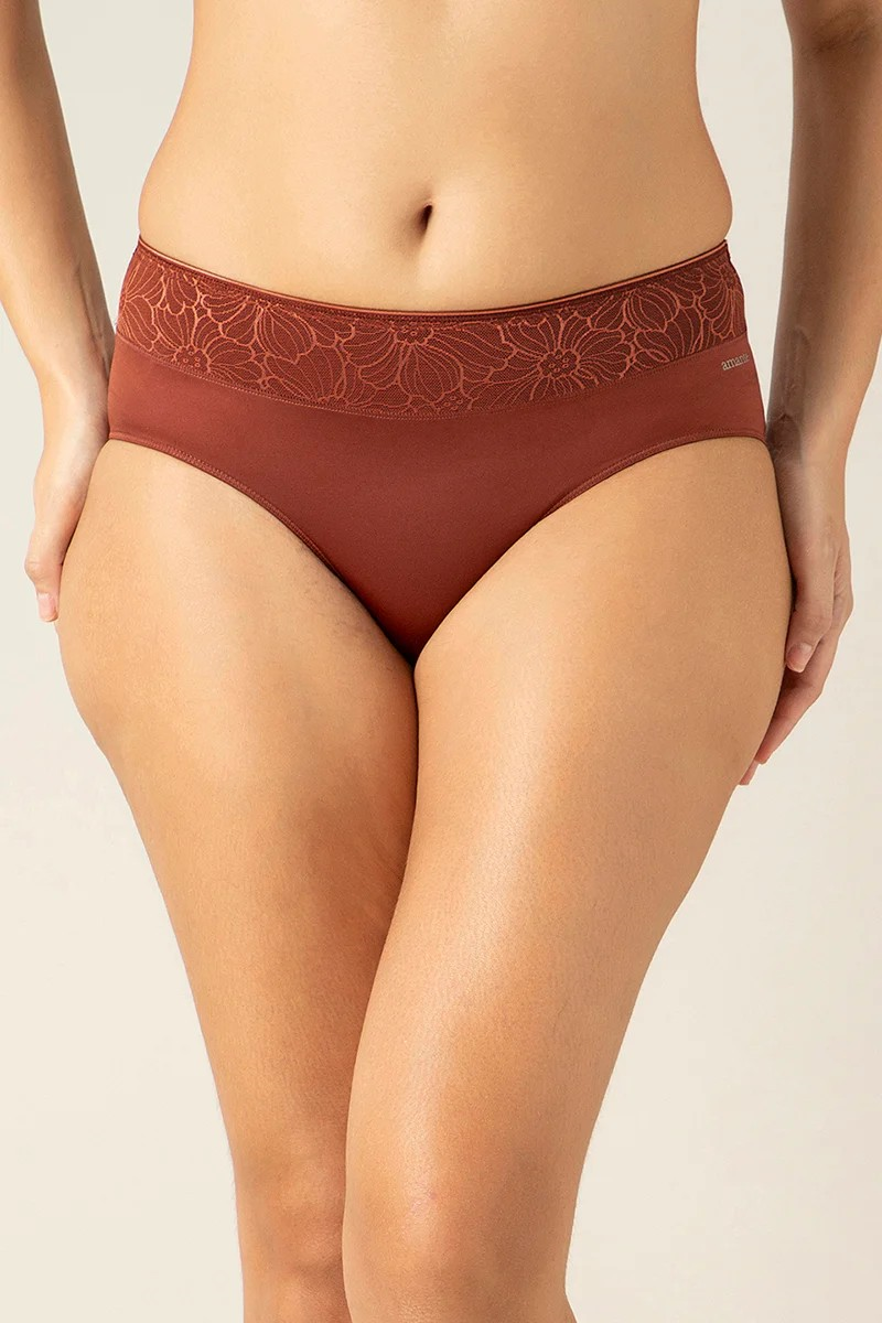 AMANTE HIPSTER PANTY BACK COVERAGE MID-WAISTED PANTY