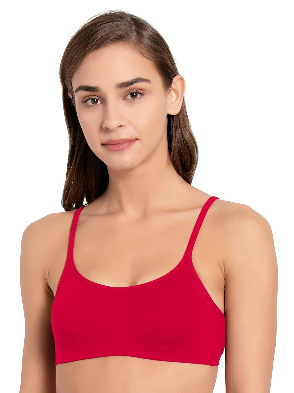 Jockey  Women's Wirefree Non Padded Super Combed Cotton Elastane Stretch Full Coverage Beginners Bra with Adjustable Straps