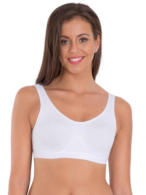 Jockey  Women Super Combed Cotton Elastane Active Bra | Wirefree | Non Padded | Full Coverage Slip-On with Wider Straps