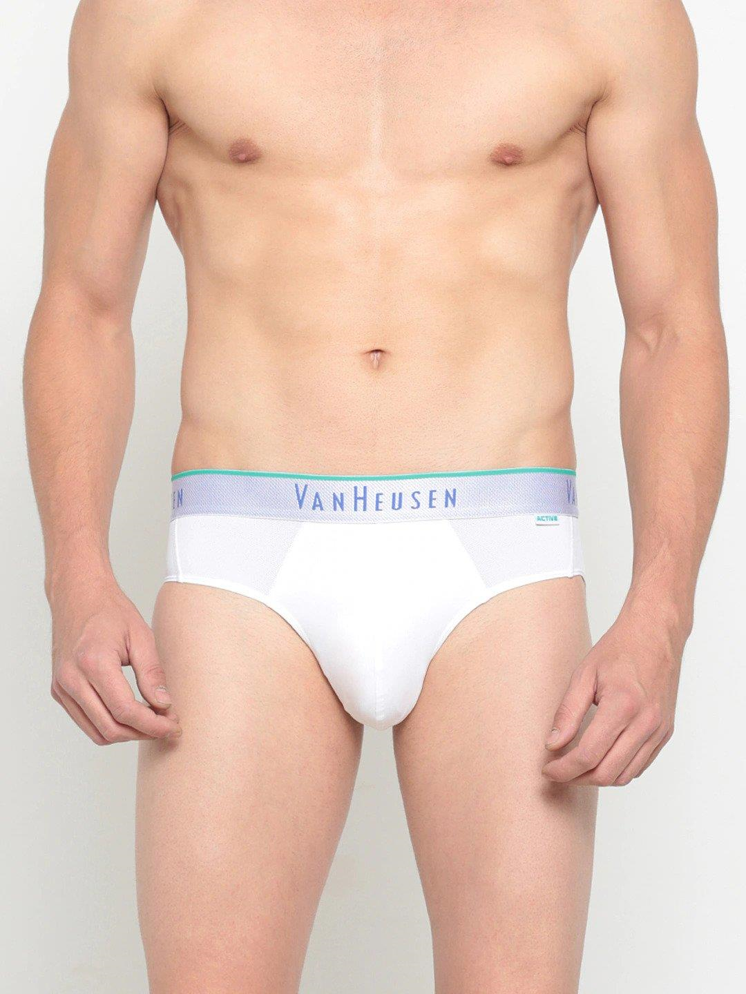 Van Heusen Men Briefs - Nylon Spandex - Swift Dry, Elasticized Waistband, Label Free