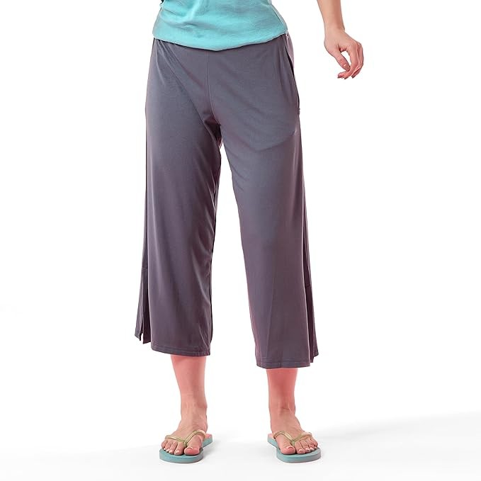 ENAMORE LADIES CAPRI VISCOSE STRETCH JERSEY ZIPPER POCKET CAPRI