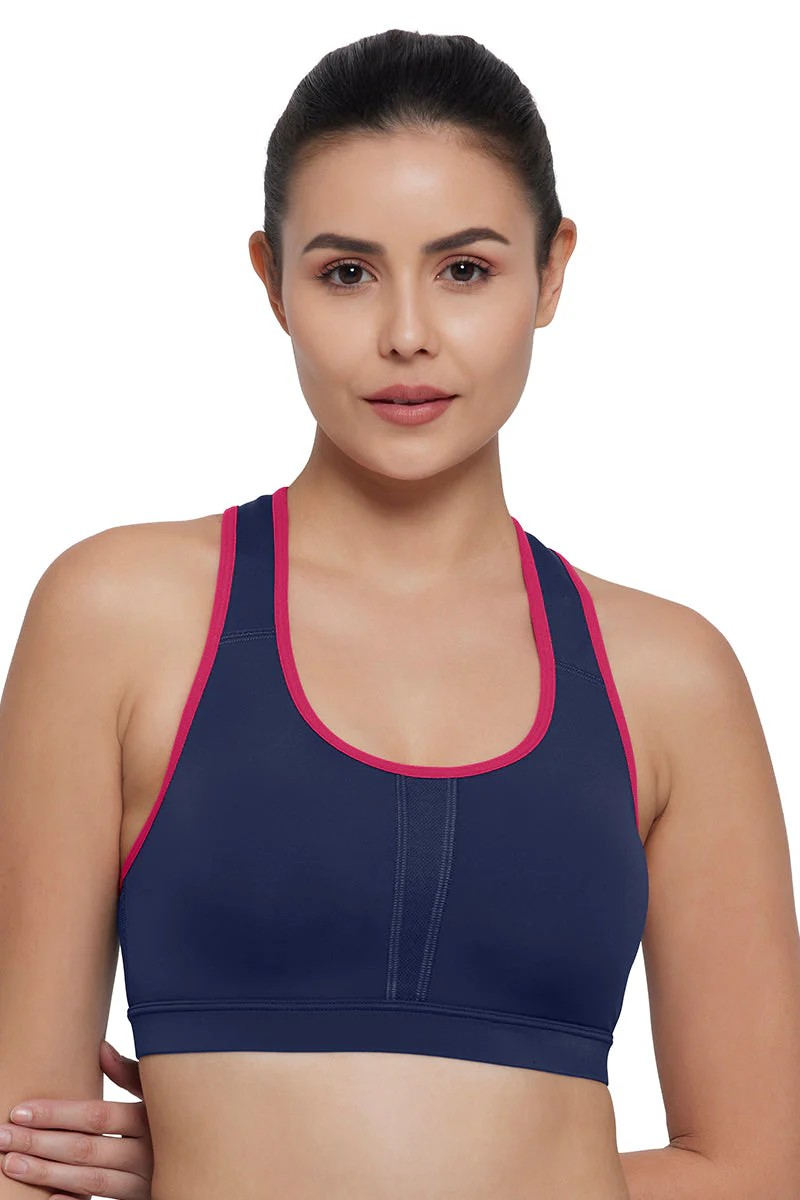 Amante Solid Padded Non-Wired Full Coverage Medium Impact Sports Bra