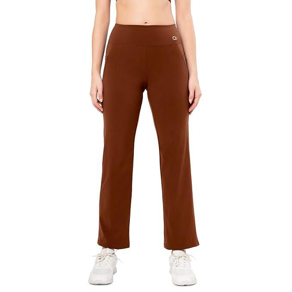 AMANTE LADIES TRACK SOLID HIGH RISE FULL LENGTH FLAUNT FLARED TRAVEL TRACK