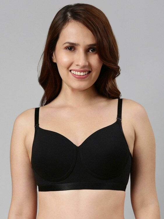 Enamor Innovations Fabcool Breathable Cup Women's T-Shirt Bra - Antimicrobial Comfort, Perforated Cups Padded, Wirefree, High Coverage