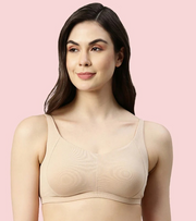 Enamor Women's Everyday Cotton Minimizer Bra - Non-Wired, Padded, Full Coverage, Intellifresh and Antimicrobial