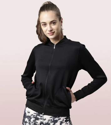ENAMORE LADIES BOMBER JACKET DRY FIT JACKET WITH ZIPPER POCKETS JECKET