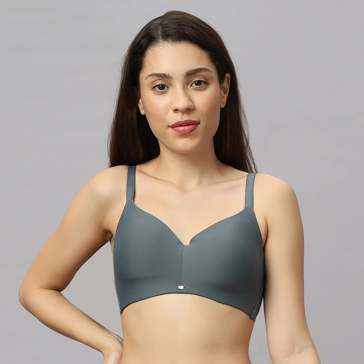 SOIE Women’s Full Coverage Padded Non-Wired Seamless T-Shirt Bra | Ultra Soft Nylon Spandex with Adjustable Straps, Side Support & Smooth Invisible Finish