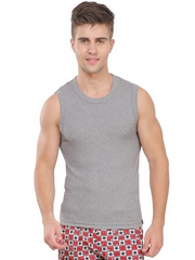 Jockey Men's Super Combed Cotton Rib Solid Slim Fit Round Neck Muscle Vest