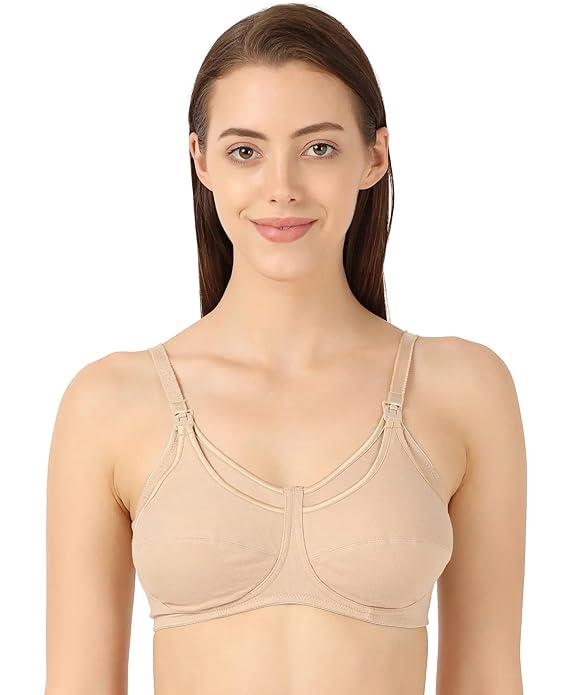 Jockey ES07 Nursing Bra| Wirefree | Non Padded | Full Coverage with Front Opening| Super Combed Cotton Elastane Fabric