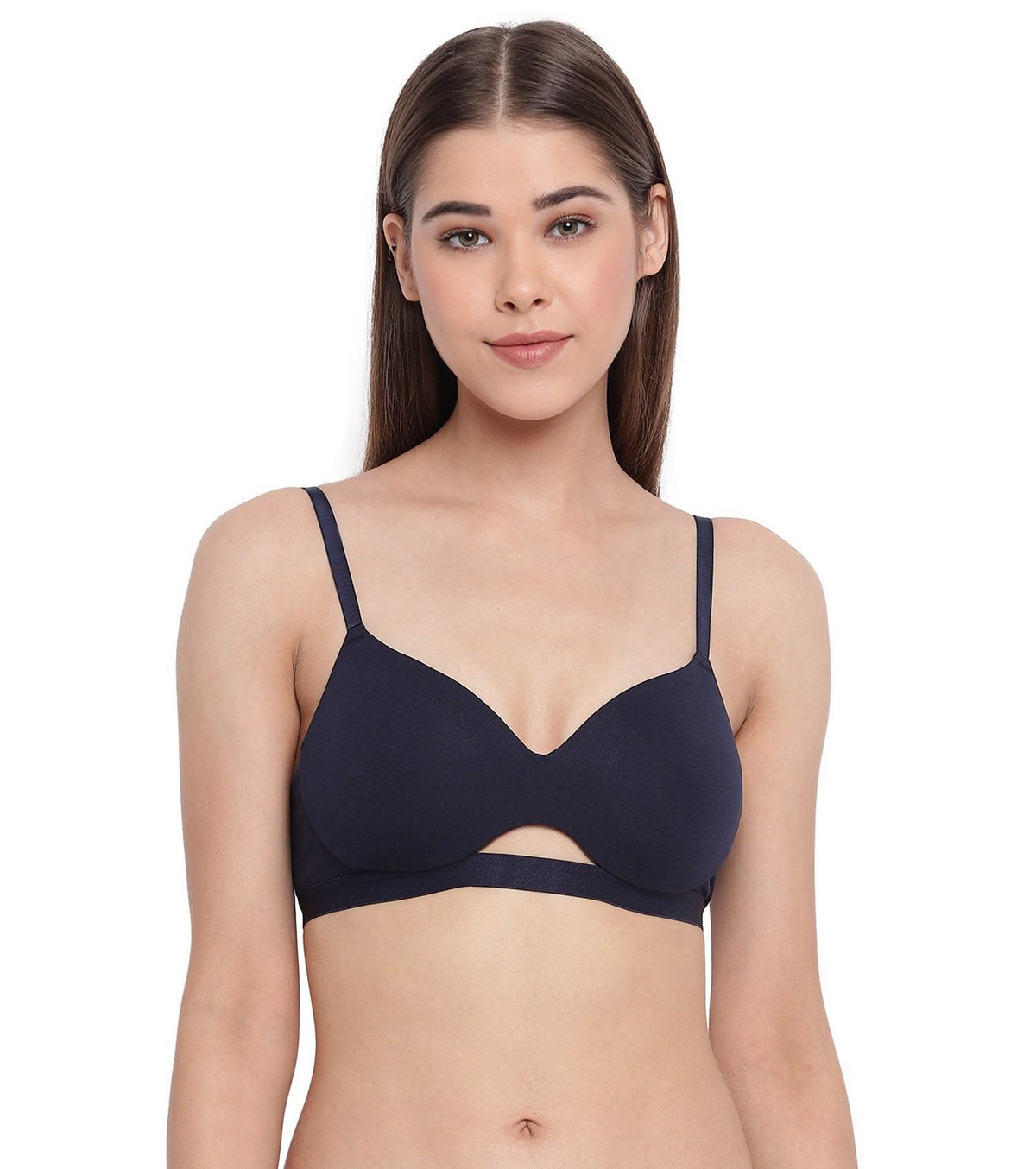Enamor Innovations Cloudsoft, Invisi Neckline Women's Cotton Everyday T-Shirt Bra - Padded, Wirefree, Medium Coverage