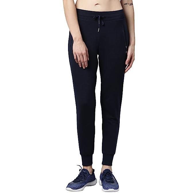 Enamor Mid Rise 7/8th length Drawstring Closure Cotton Terry Jogger For Women - Slim Fit, Super Soft, Antimicrobial