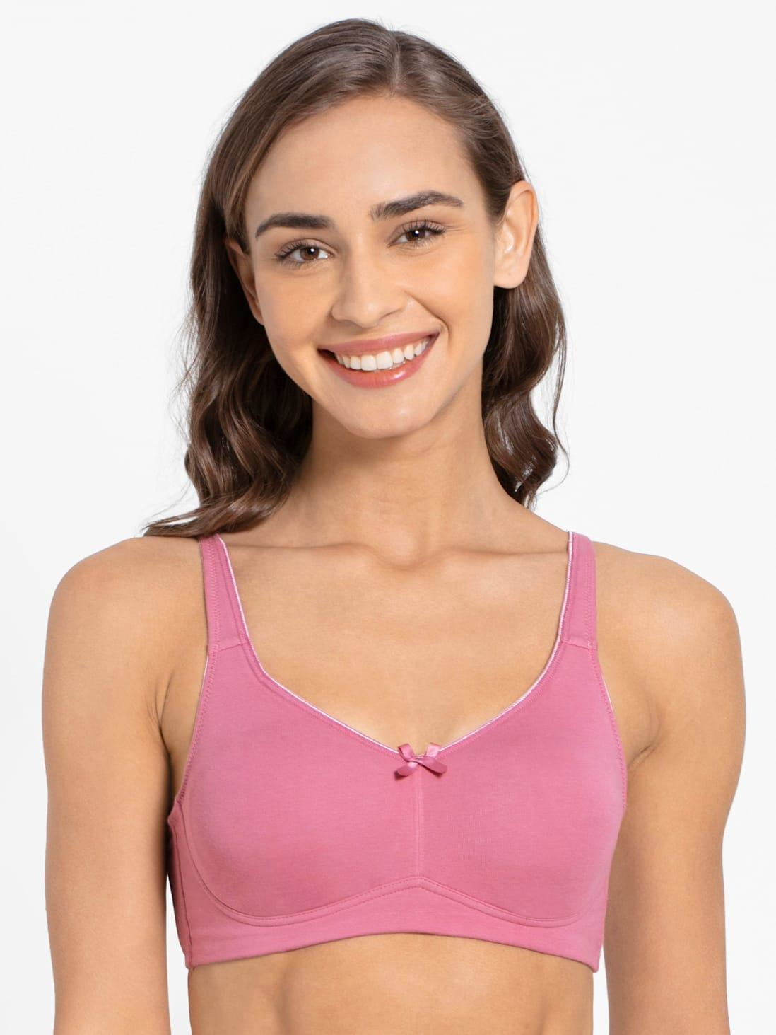 Jockey  Women's Everyday Bra | Wirefree | Non Padded | Full Coverage | Concealed Shaper Panel | Super Combed Cotton Elastane Fabric