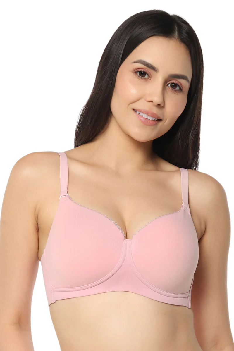 Amante Women Padded Non Wired Full Coverage Seamless Essential Wirefree T-Shirt Bra