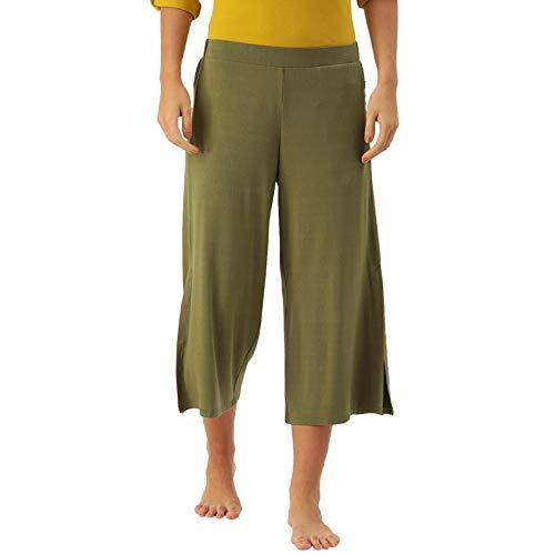 ENAMORE LADIES CAPRI VISCOSE STRETCH JERSEY ZIPPER POCKET CAPRI