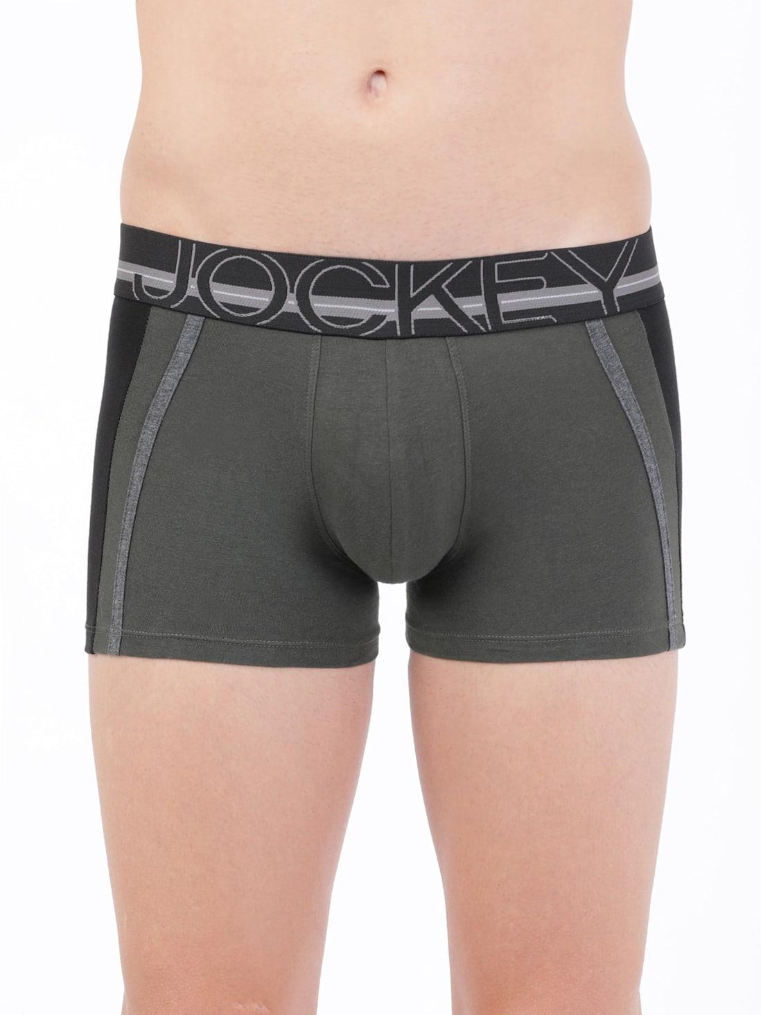 Jockey Men's Super Combed Cotton Elastane Stretch Solid Trunk with Ultrasoft Waistband