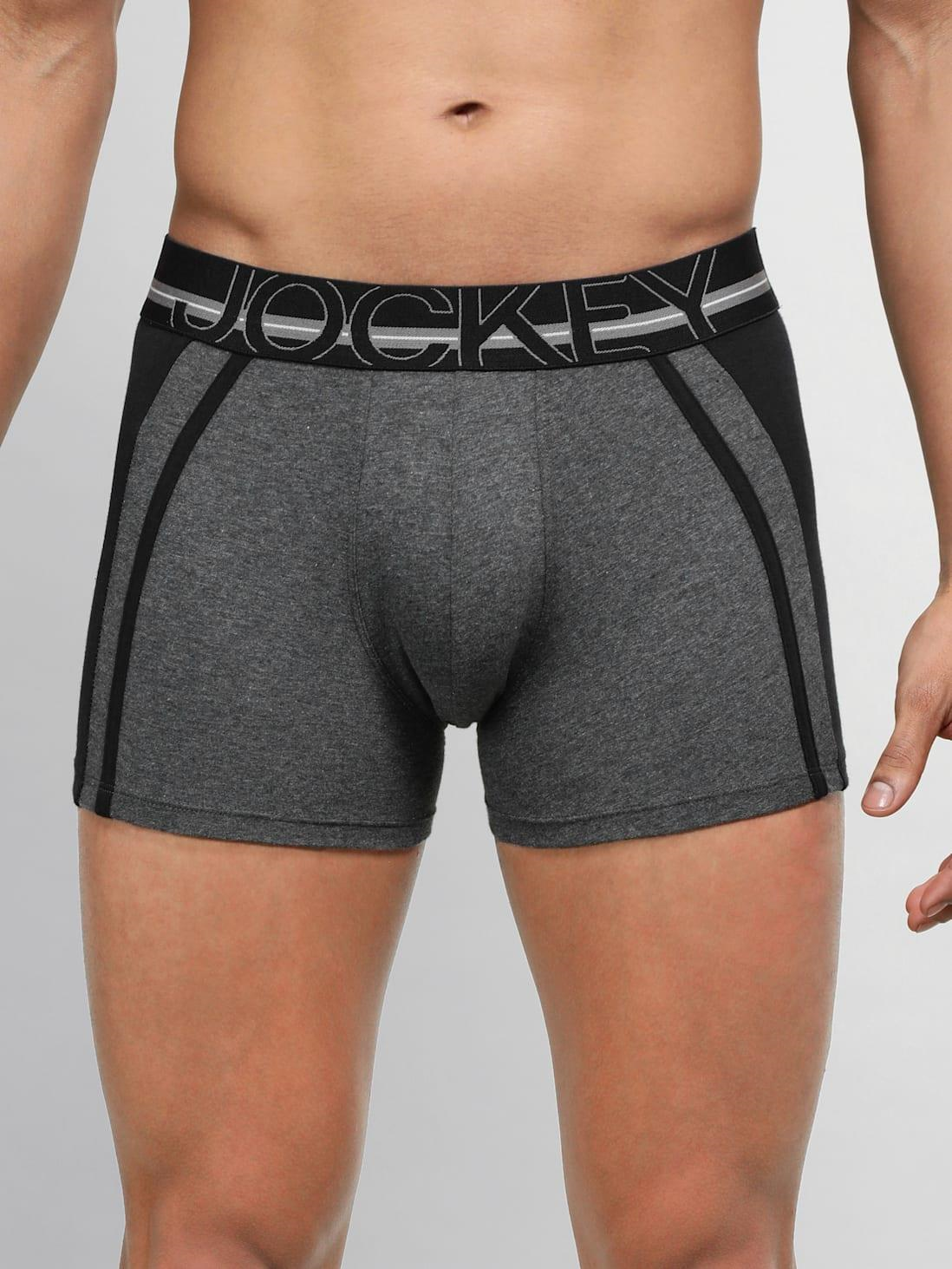 Jockey Men's Super Combed Cotton Elastane Stretch Solid Trunk with Ultrasoft Waistband