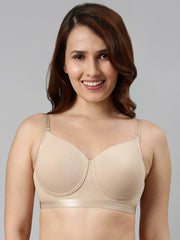 Enamor Innovations Fabcool Breathable Cup Women's T-Shirt Bra - Antimicrobial Comfort, Perforated Cups Padded, Wirefree, High Coverage