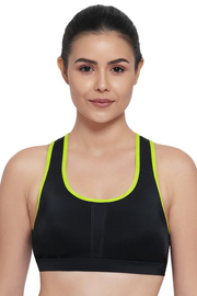 Amante Solid Padded Non-Wired Full Coverage Medium Impact Sports Bra