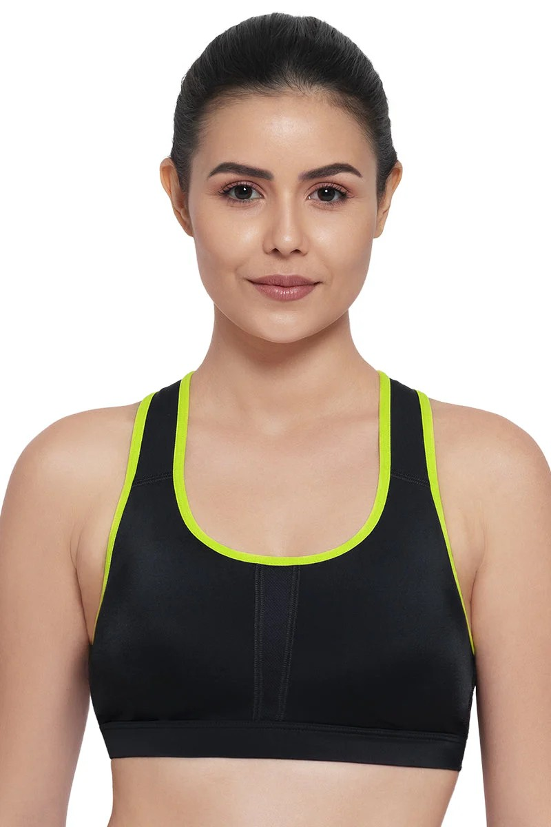 Amante Solid Padded Non-Wired Full Coverage Medium Impact Sports Bra