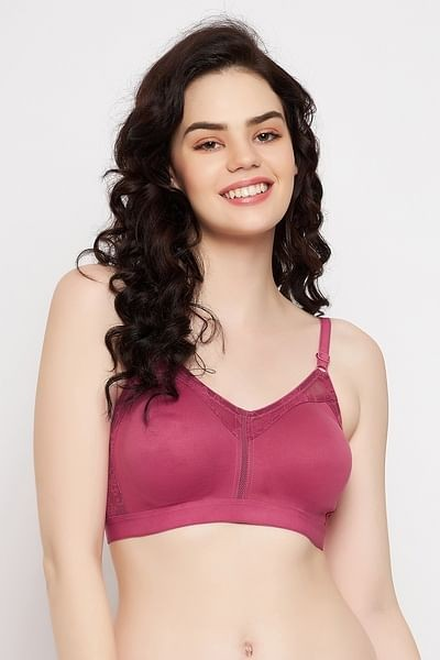 Clovia Cotton Spandex Solid Non-Padded Full Cup Wire Free Spacer Cup Bra