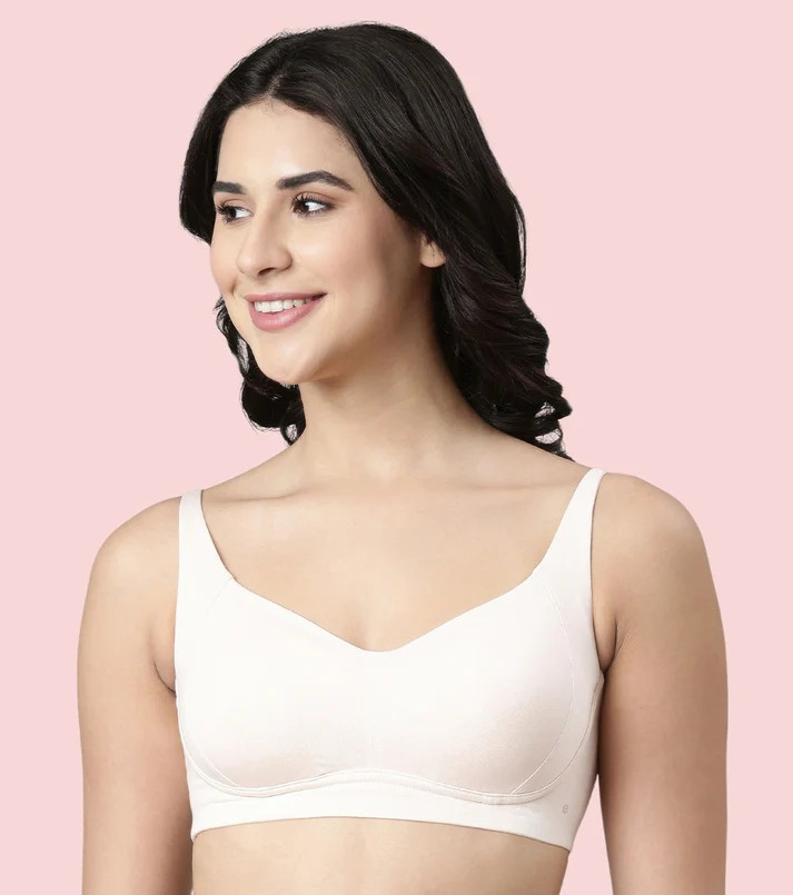 Enamor Innovations Bamboo Bliss, Everyday, Full Support, Women's T-Shirt Bra - Super Soft, Naturally Absorbent & Antimicrobial, Padded, Wirefree, High Coverage