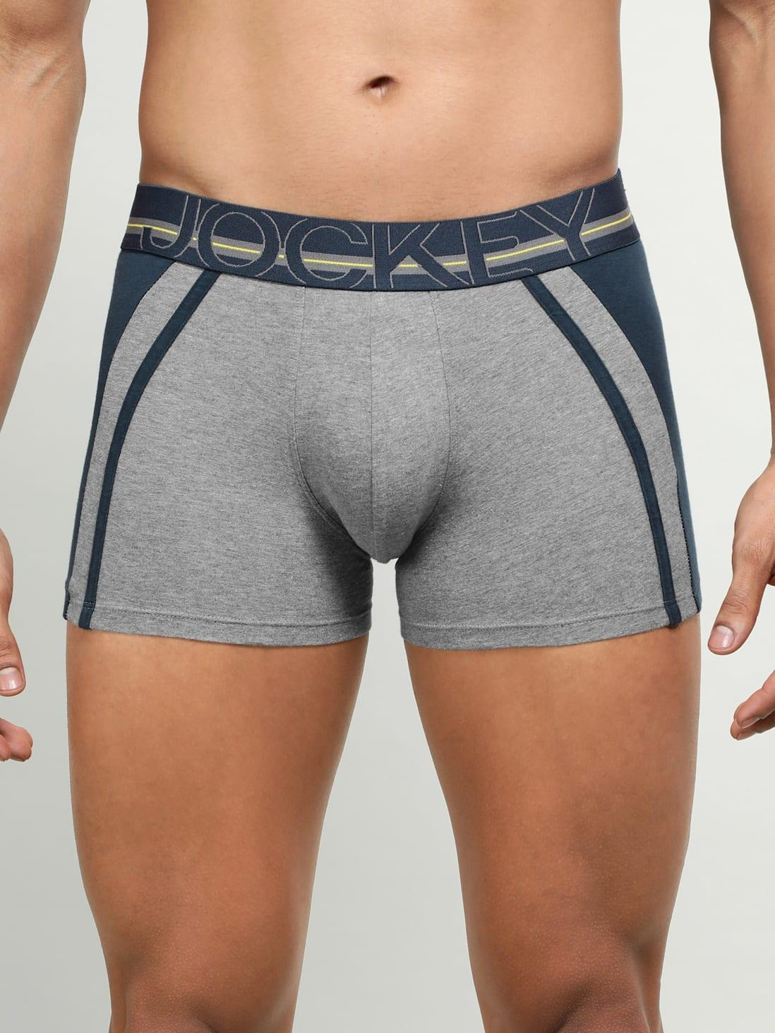 Jockey Men's Super Combed Cotton Elastane Stretch Solid Trunk with Ultrasoft Waistband