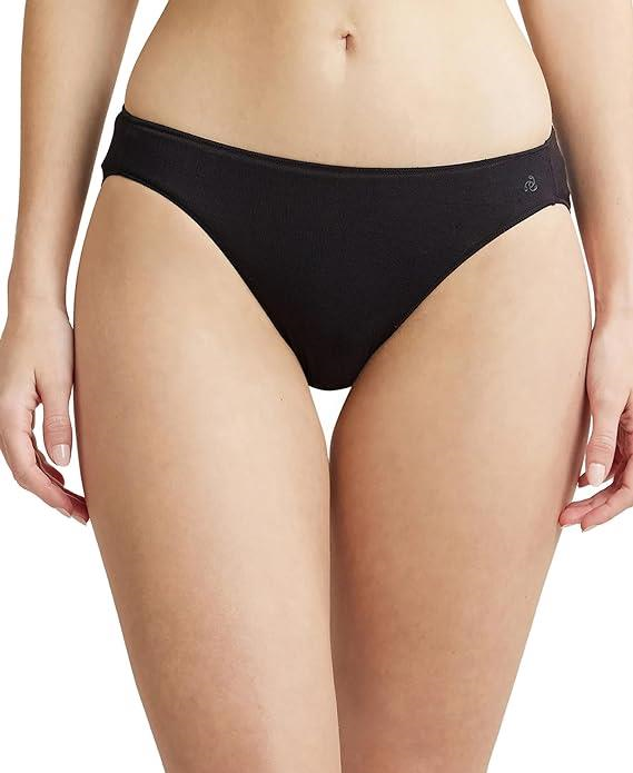 Jockey Women's Medium Coverage Micro Modal Elastane Stretch Mid Waist Bikini Concealed Waistband and Stay Fresh Treatment