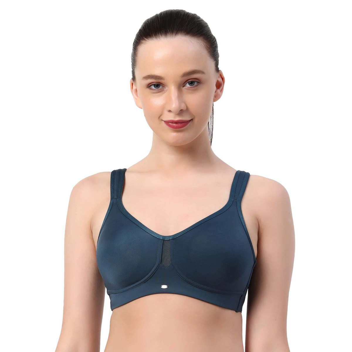 SOIE Women’s Full Coverage Minimizer Bra ,Non Padded, Non Wired,Nylon Spandex , Broad Cushioned Straps,High Side Coverage & Side Support