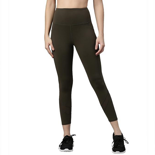 Enamor High Rise 7/8th Length Drawstring Closure Active Cotton Legging for Women - Hugged Fit, Quick Dry, Antimicrobial