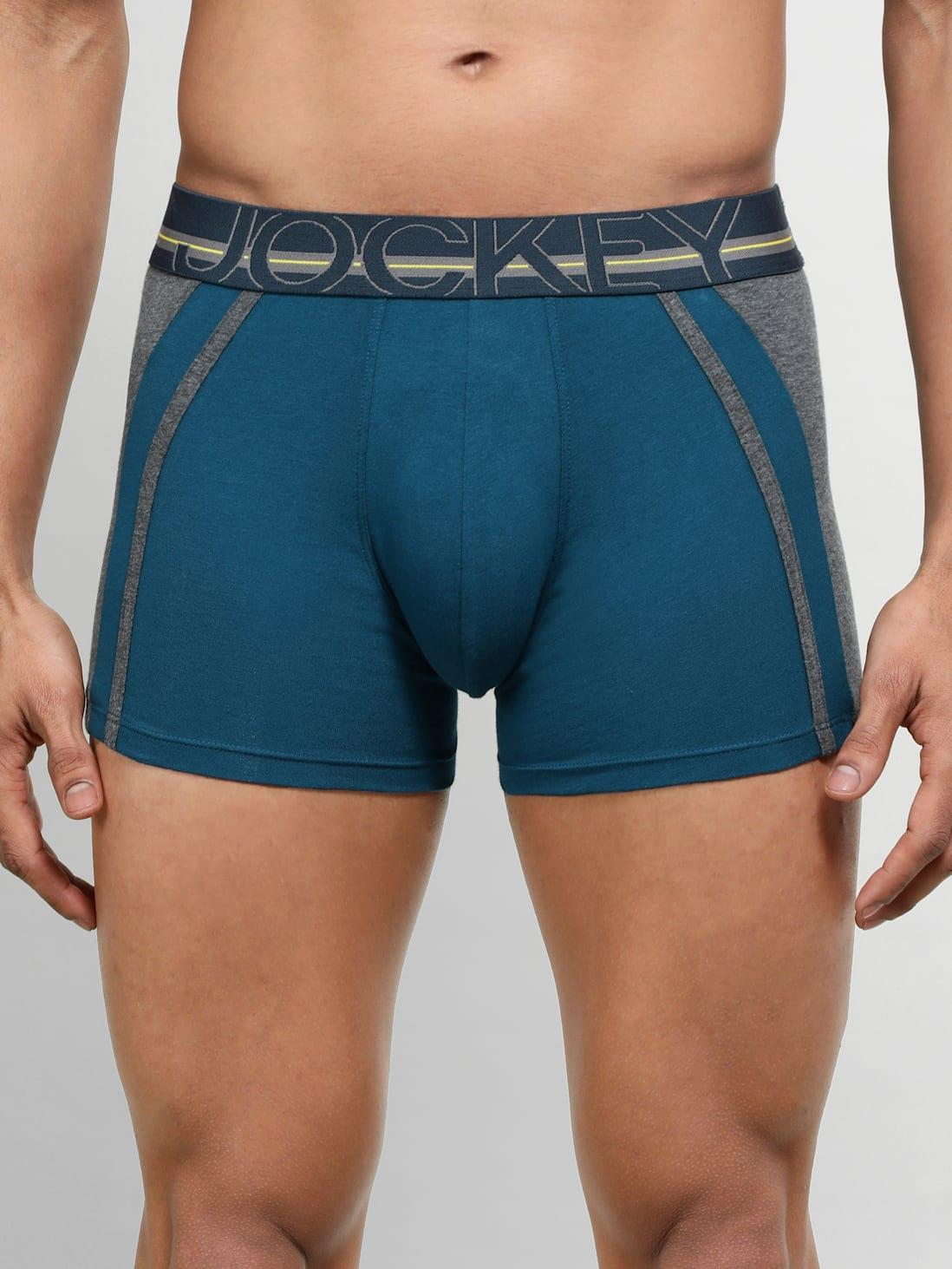 Jockey Men's Super Combed Cotton Elastane Stretch Solid Trunk with Ultrasoft Waistband