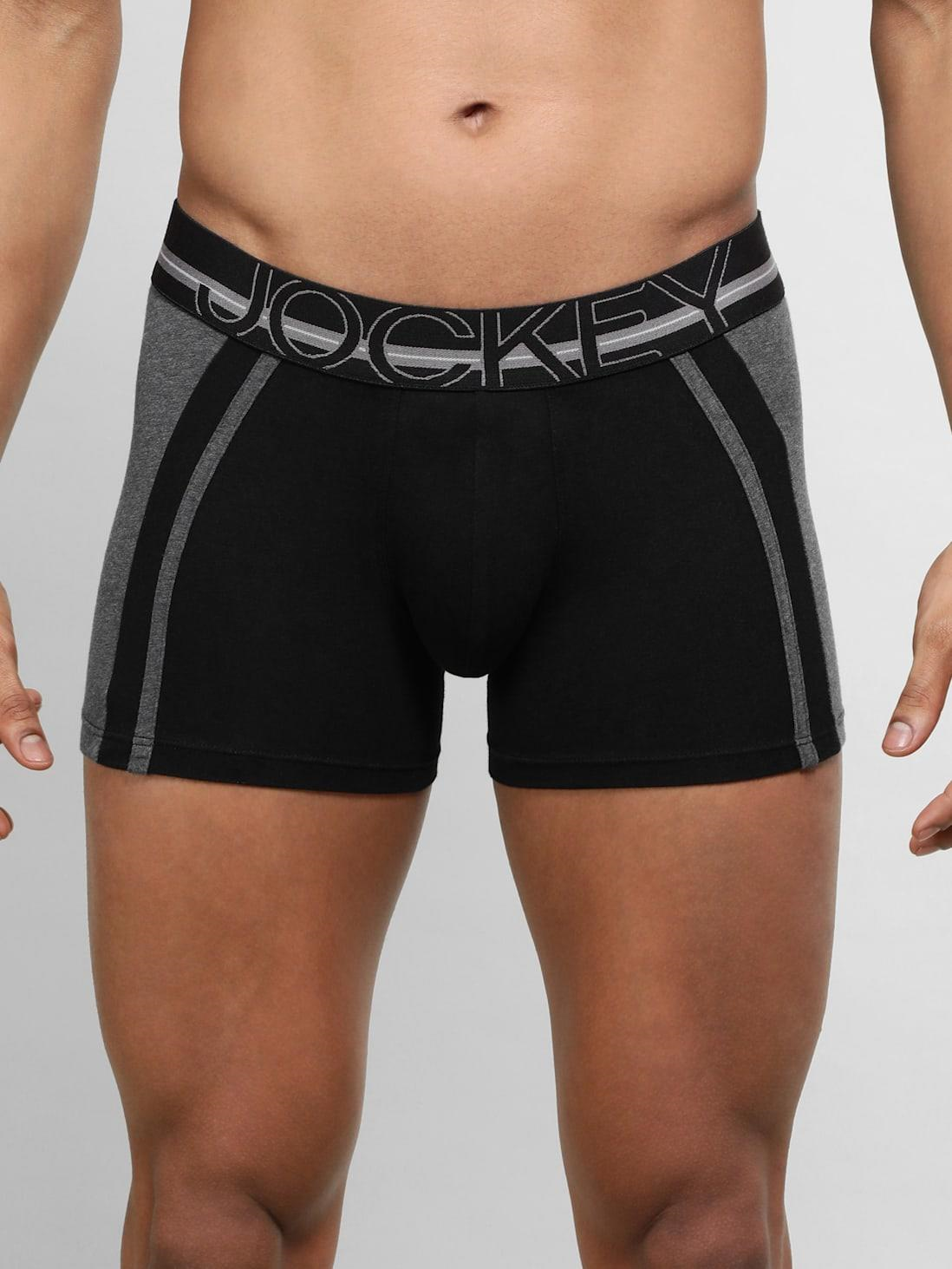 Jockey Men's Super Combed Cotton Elastane Stretch Solid Trunk with Ultrasoft Waistband