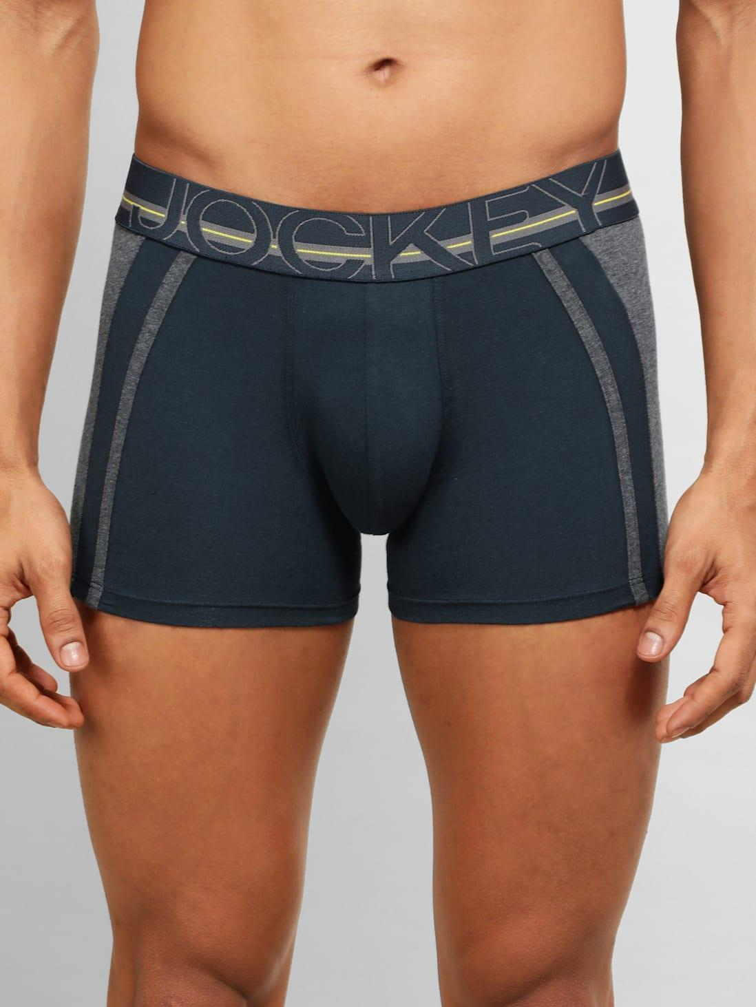 Jockey Men's Super Combed Cotton Elastane Stretch Solid Trunk with Ultrasoft Waistband