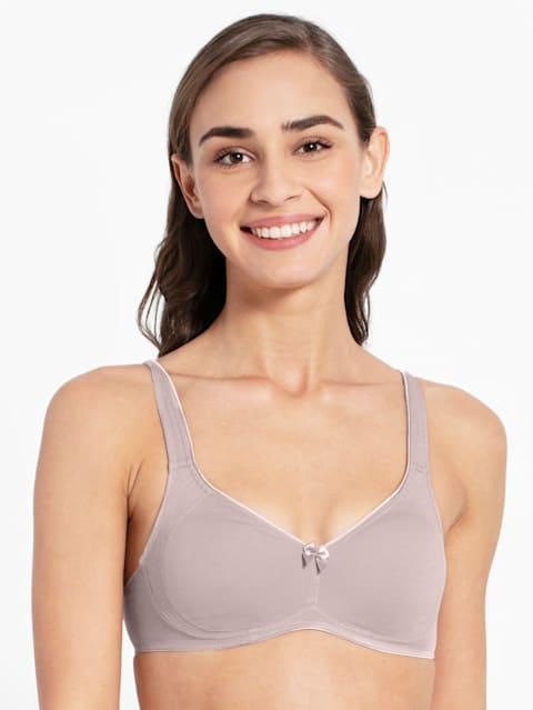 Jockey  Women Super Combed Cotton Elastane Everyday Bra | Wirefree | Non Padded | Full Coverage with Contoured Shaper Panel | Fabric