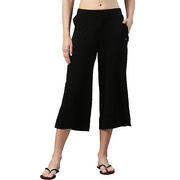ENAMORE LADIES CAPRI VISCOSE STRETCH JERSEY ZIPPER POCKET CAPRI
