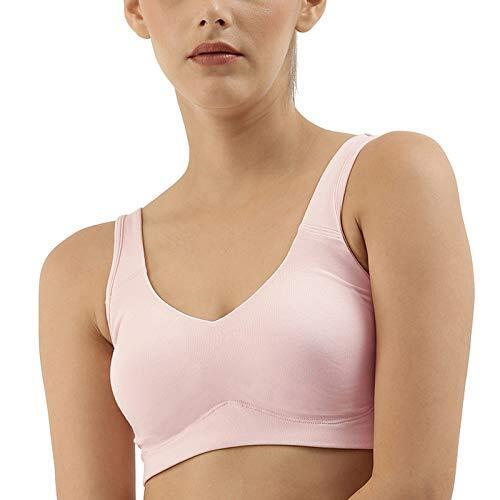 Enamor Easy Slip-On and Back Keyhole Women's Cotton Everyday Beginner's Bra - Padded, Wirefree, Full Coverage