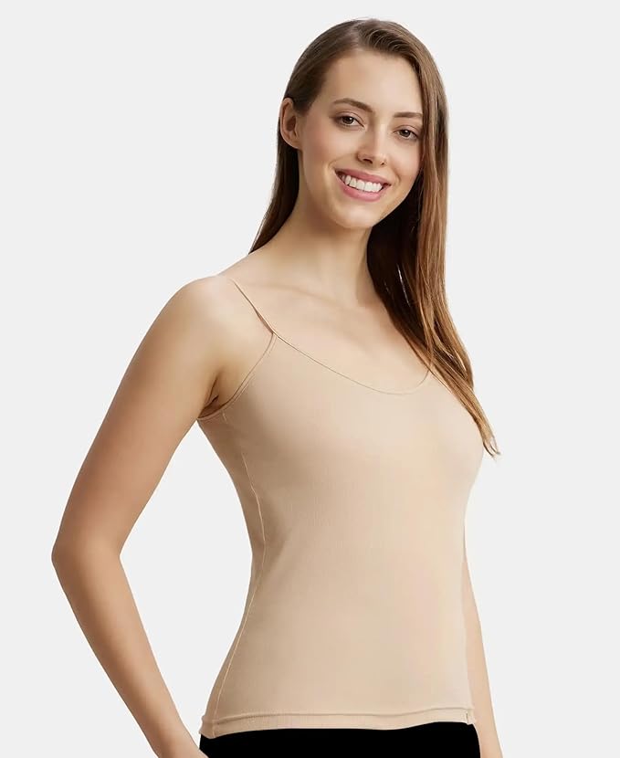 Jockey  Women's Super Combed Cotton Rib Regular Fit Camisole with Adjustable Straps